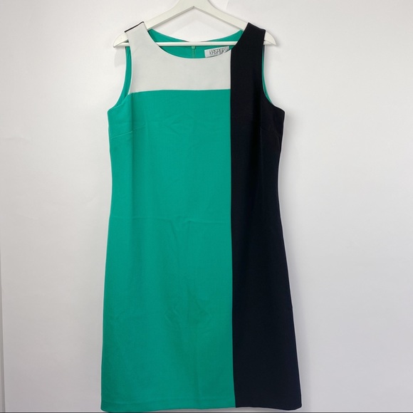 Kasper Dresses & Skirts - Kasper green and black shift dress